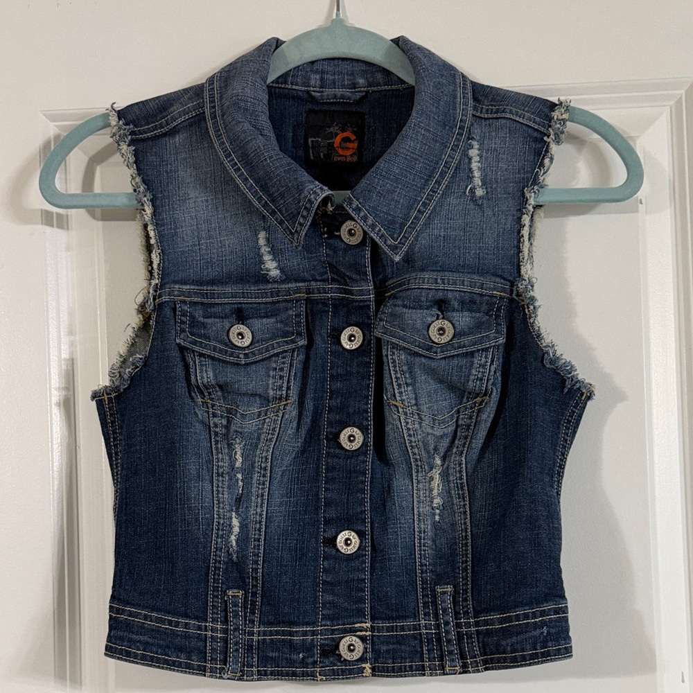 Guess Blue Denim Vest